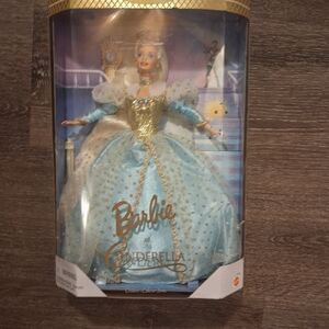 Barbie Cinderella Doll in Blue and Gold Gown